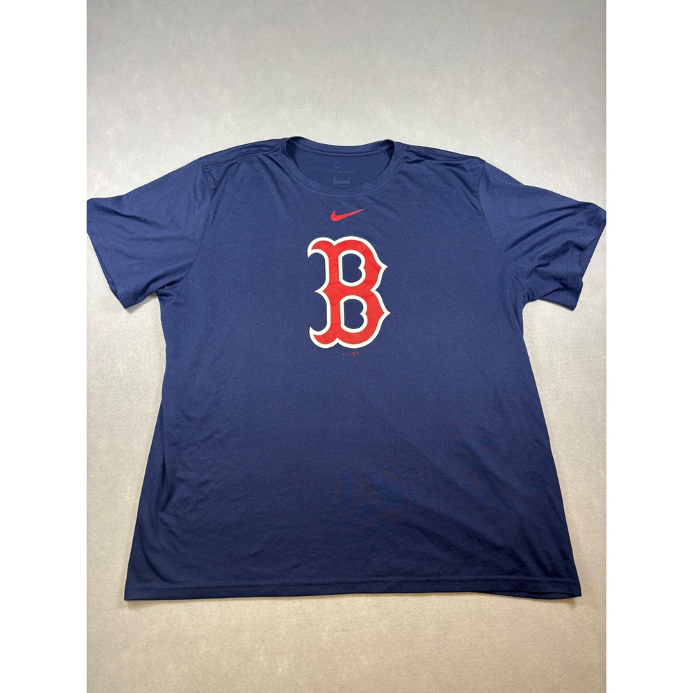 Nike Boston Red Sox Dri-FIT T-Shirt Mens XL Navy Blue MLB Baseball Performance